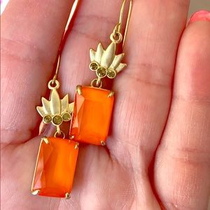 Mermaid glass pineapple earrings